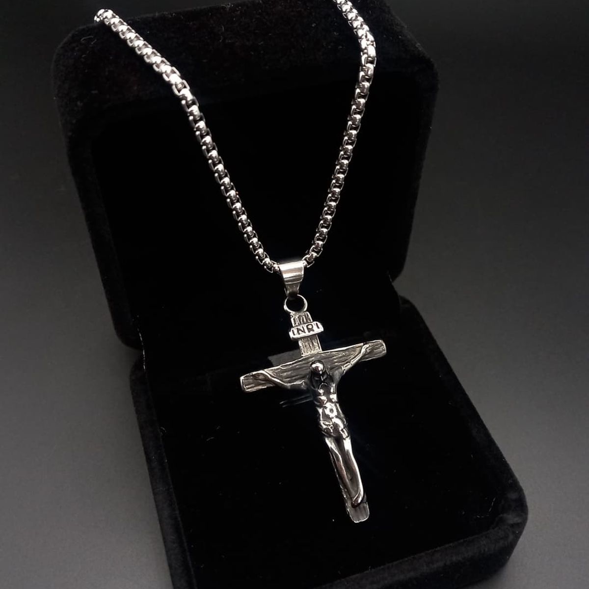 GENERAL - Collar Cruz De Acero Inoxidable 60 Cm - Mary Beautiful