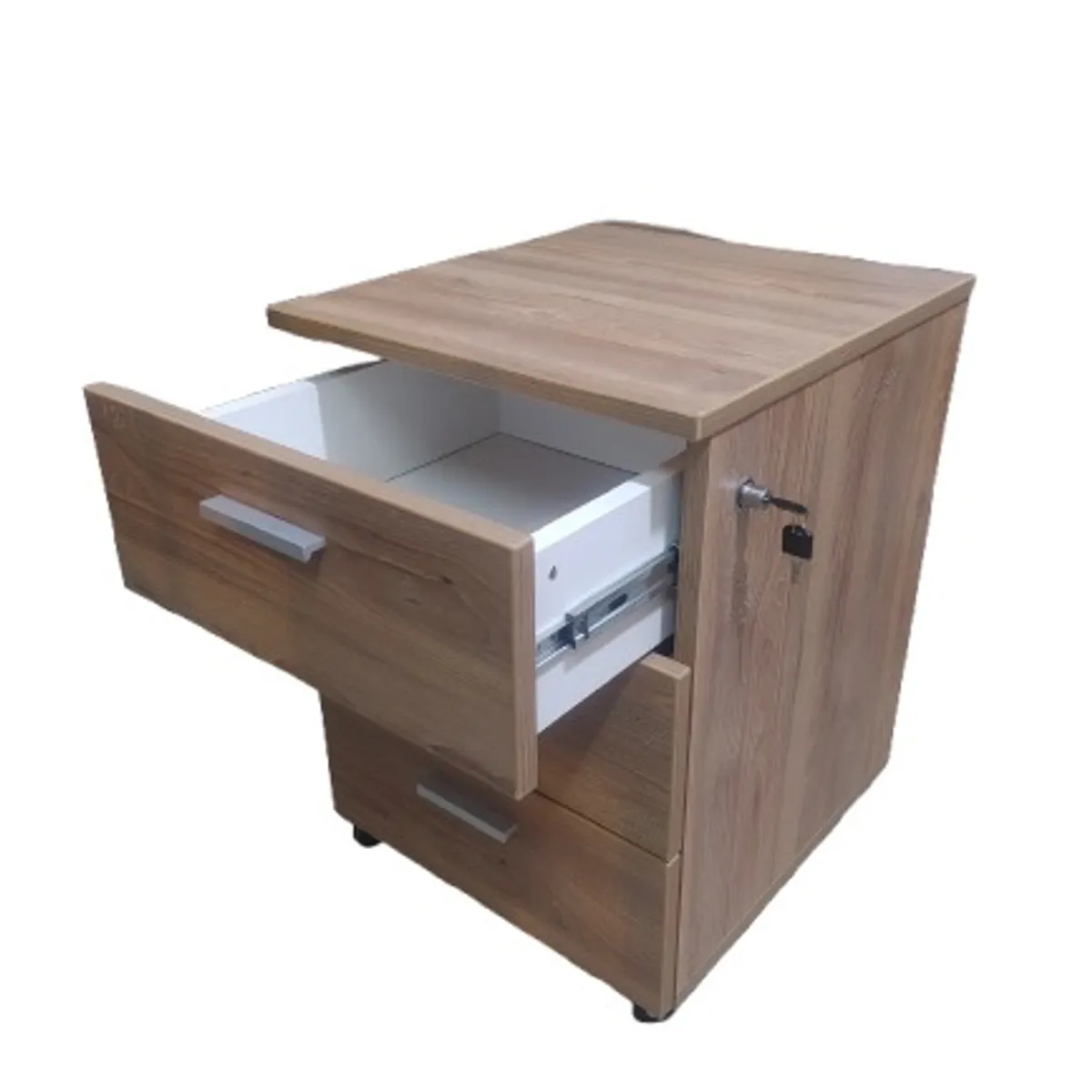 GENERICO - Cajonera De 3 Cajones Con Ruedas miel