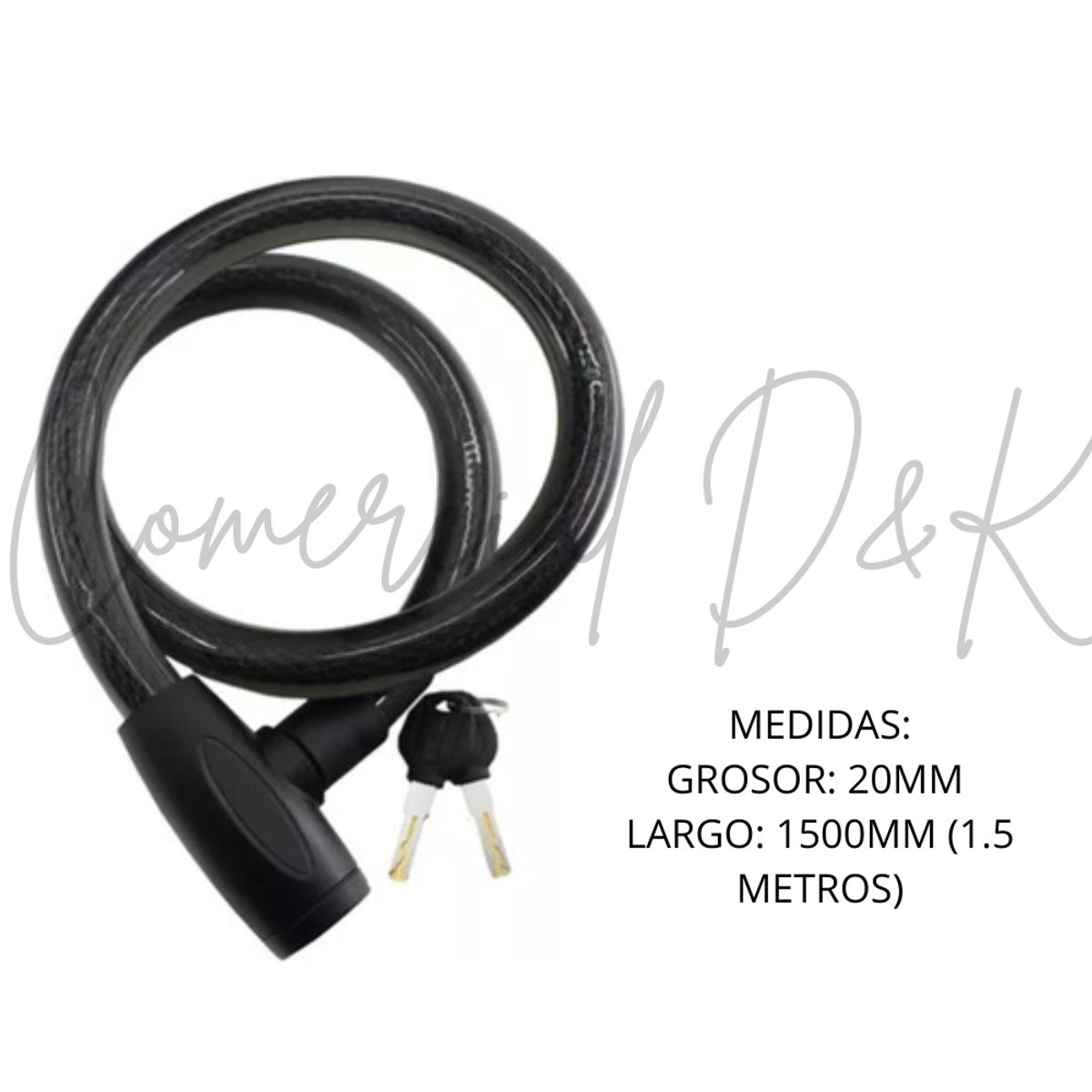 GENERICO - CADENA SEGURIDAD 20X1500MM MOTO REFORZADA