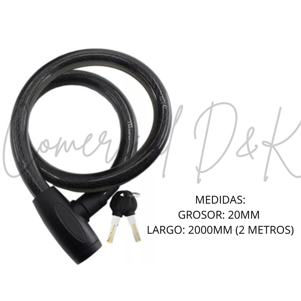 GENERICO - CADENA SEGURIDAD 20X2000MM MOTO REFORZADA