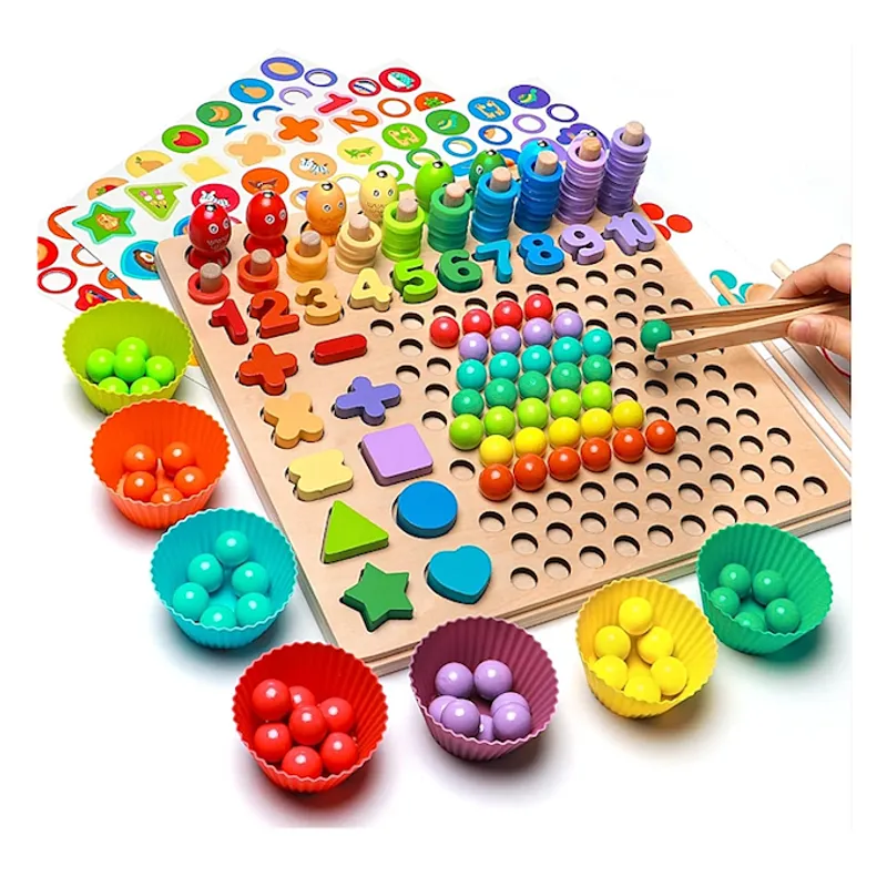 GENERICO - Juego Montessori Educativo 8 en 1 – Números, Colores y Pesca