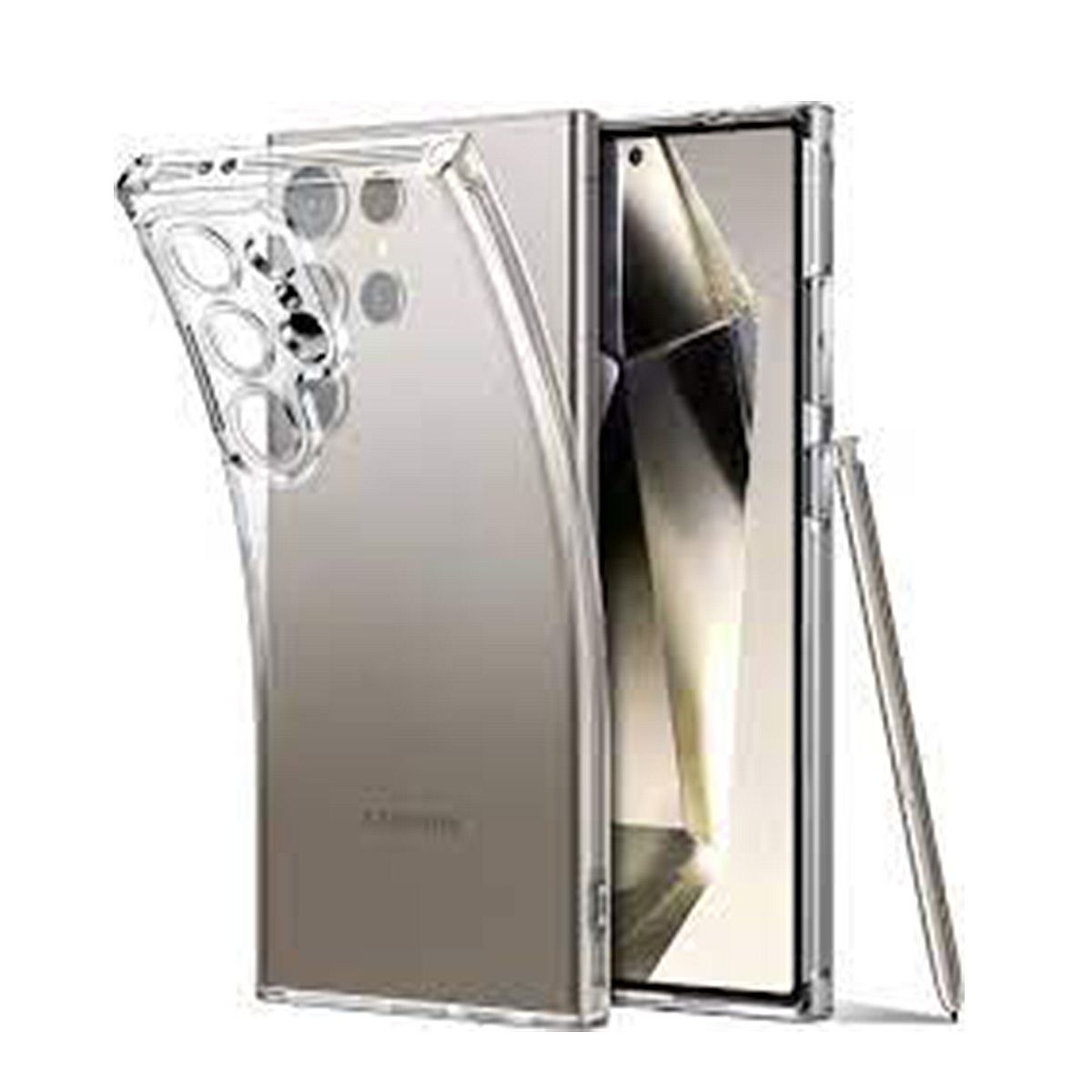 GENERICO - FUNDA CASE PARA SAMSUNG S24 ULTRA CON PROTECTOR CÁMARA TRANSPARENTE