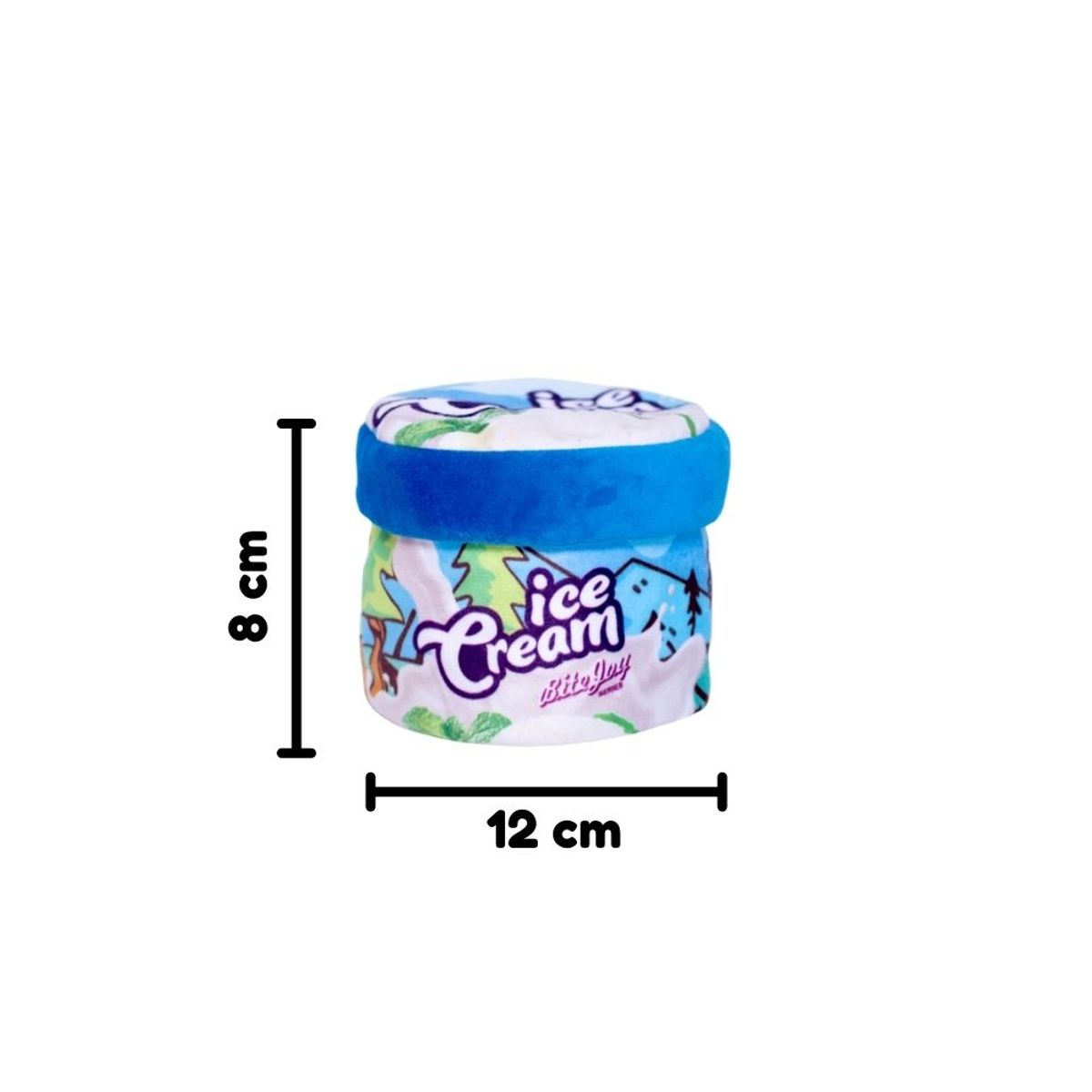 GENERICO - Peluche De Cubeta De Helado Con Tres Bolitas - Azul