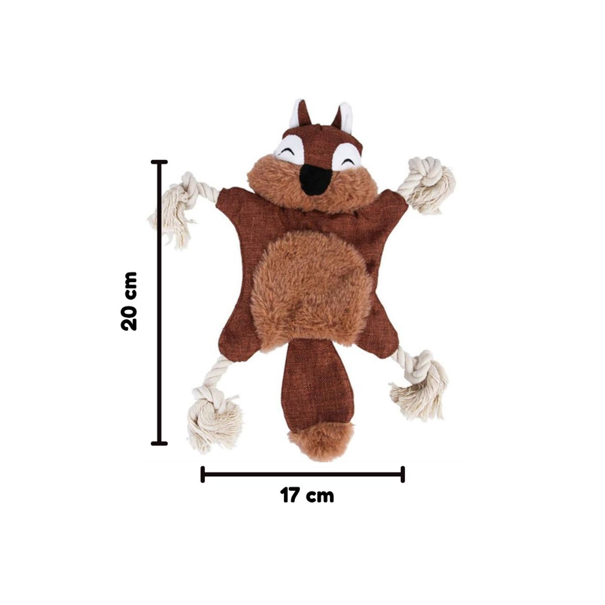 GENERICO - Peluche Con Sonido A Bolsa Y Cuerda - Zorrito