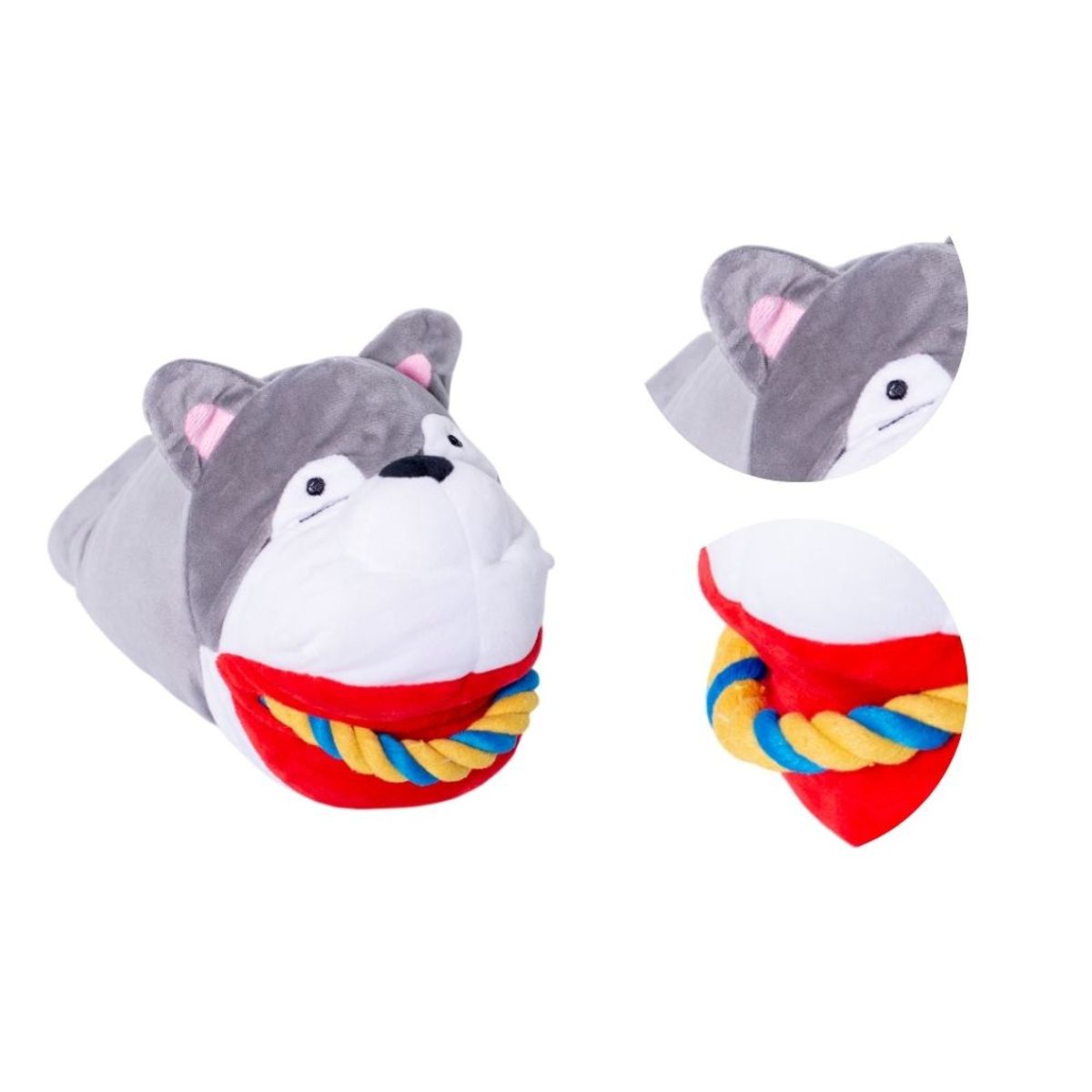 GENERICO - Peluche Tiburon Con Cuerda - Gris