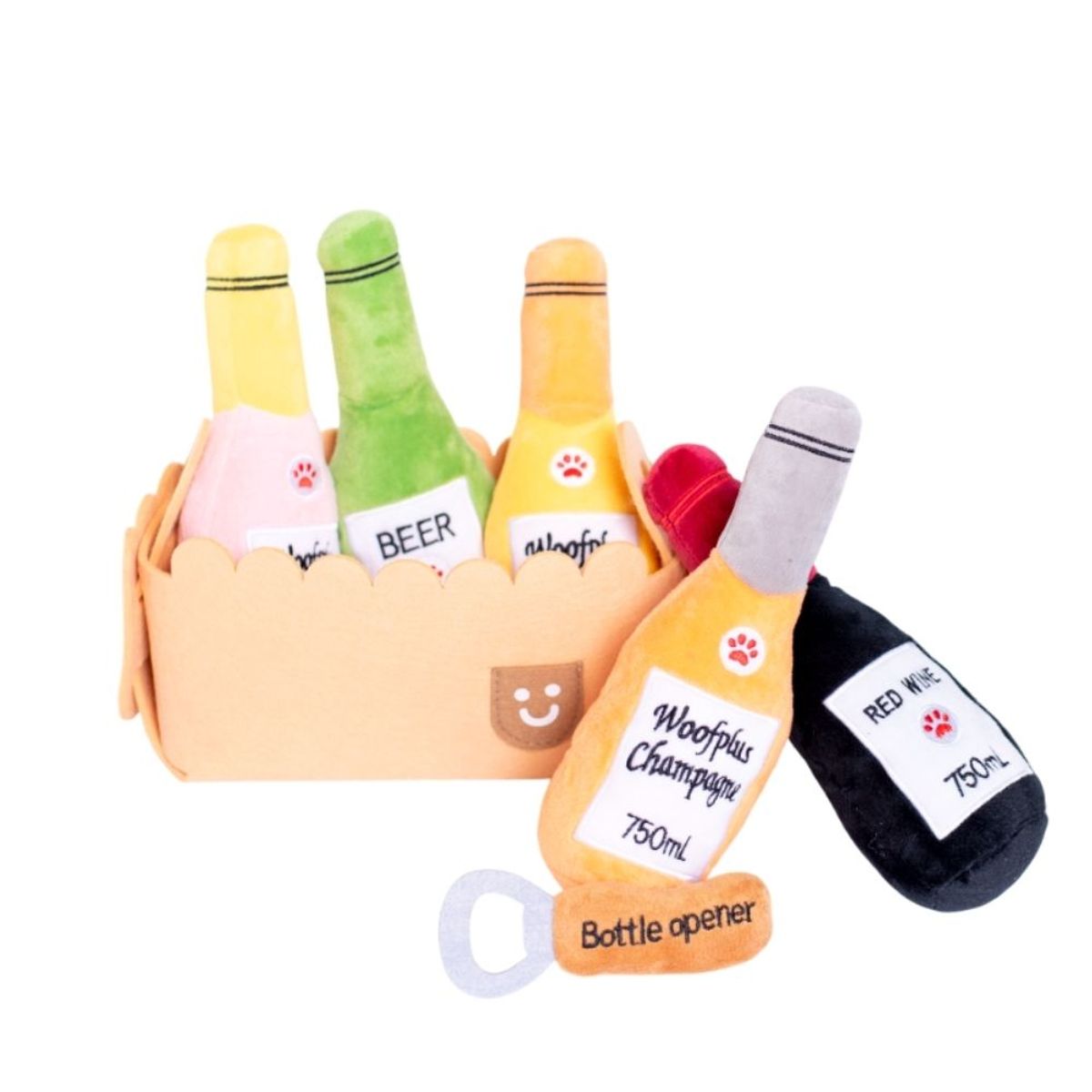 GENERICO - Peluches Bebidas De Patas 5pack