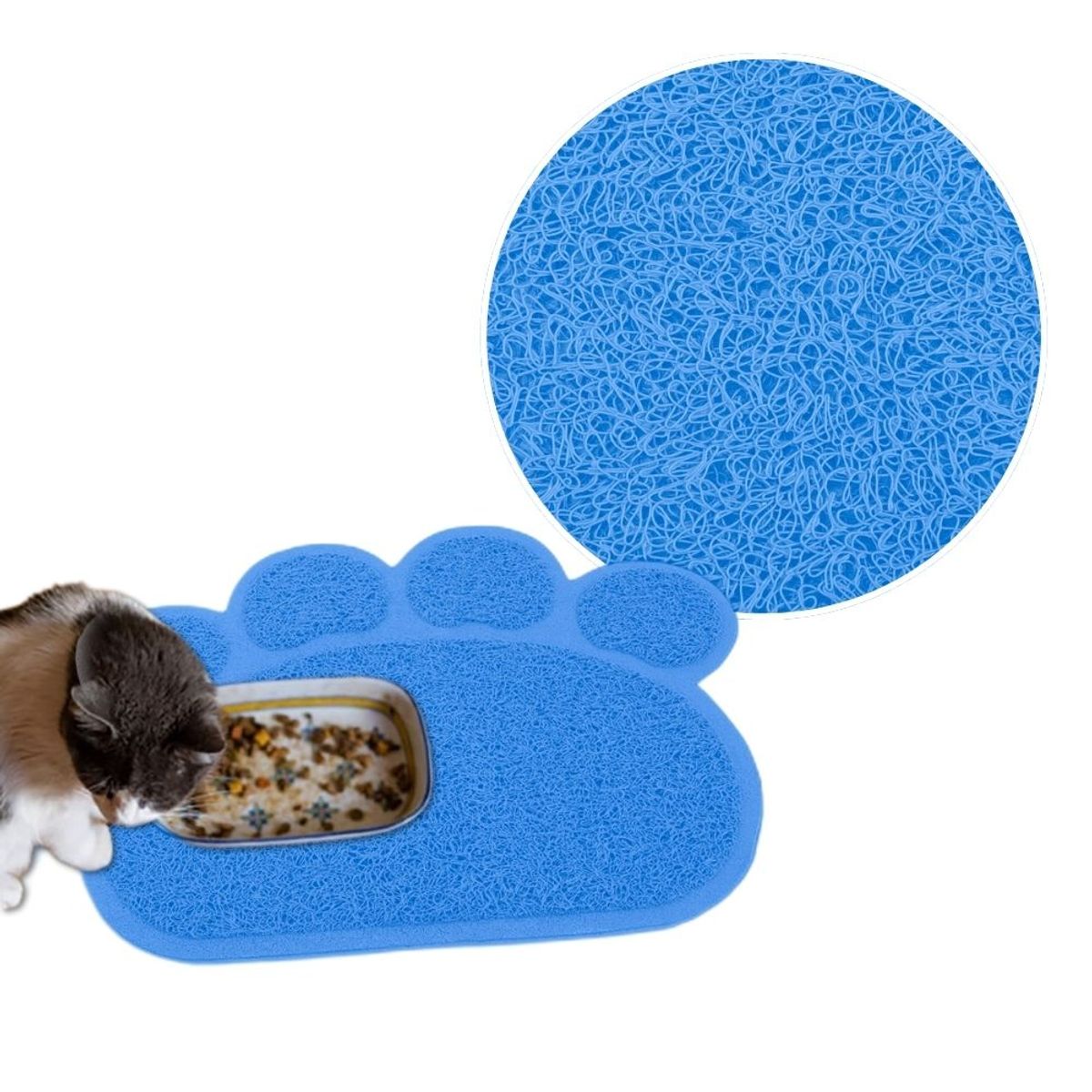 GENERICO - Tapete Pequeño Para Mascota Huella - Azul