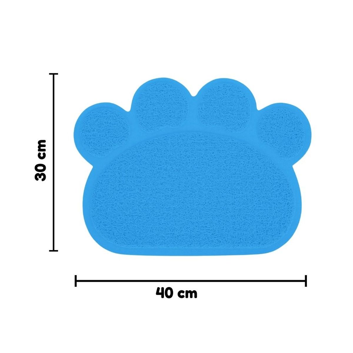 GENERICO - Tapete Pequeño Para Mascota Huella - Azul