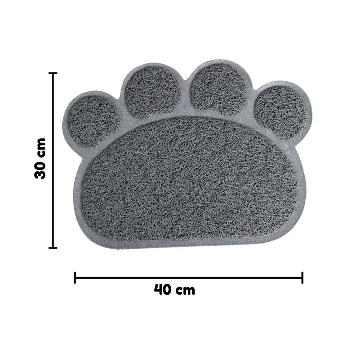 GENERICO - Tapete Pequeño Para Mascota Huella - Gris