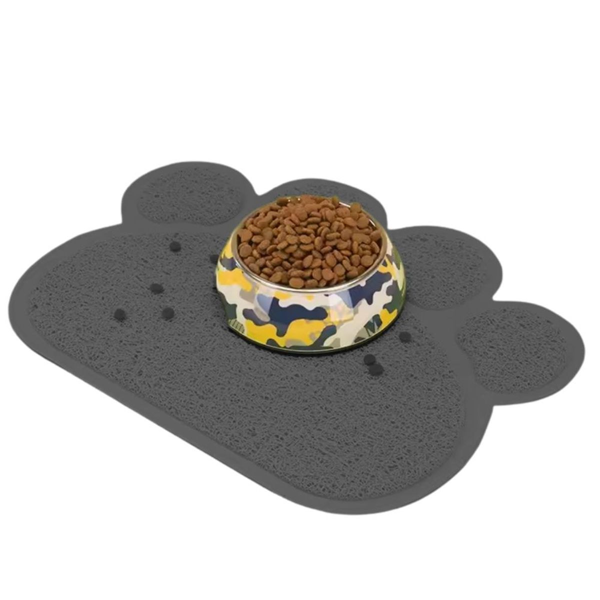 GENERICO - Tapete Pequeño Para Mascota Huella - Gris