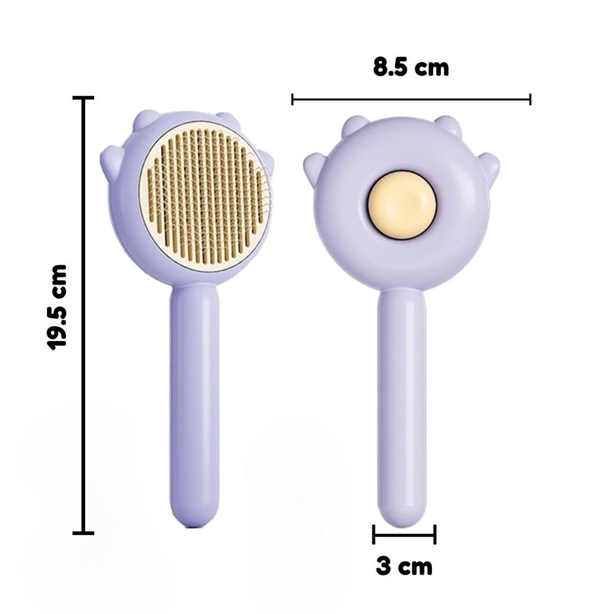 GENERICO - Cepillo Peine Para Mascota Con Boton Removedor De Pelo