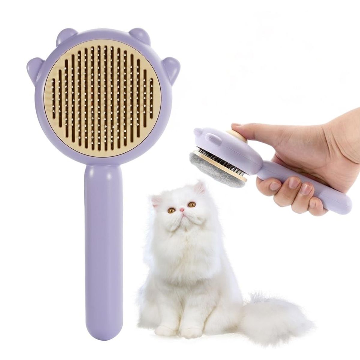 GENERICO - Cepillo Peine Para Mascota Con Boton Removedor De Pelo