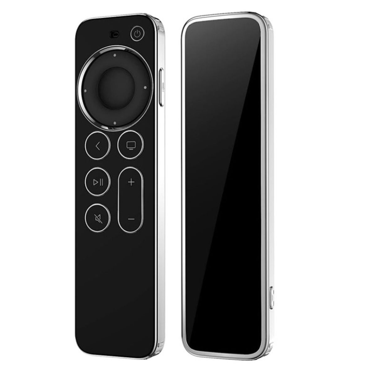 GENERICO - Funda Transparente de Silicona para Control de Apple TV 2021 - NEGRO