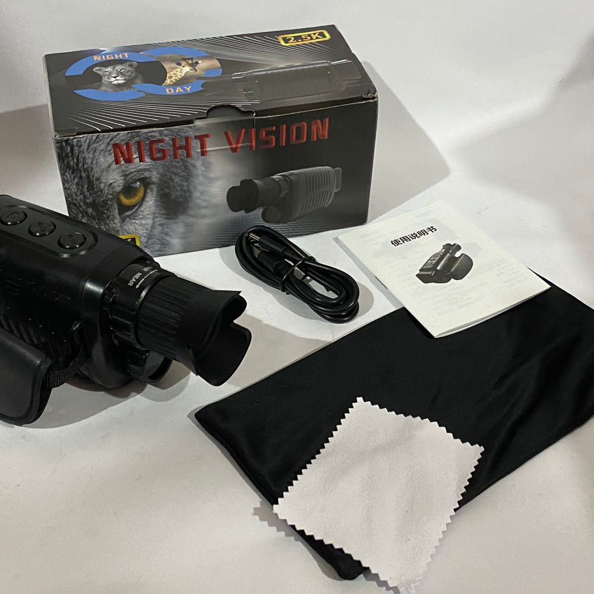 GENERICO - MONOCULAR CON CAMARA DE VISION NOCTURNA Y GRABADORA 4K ZOOM5X R7