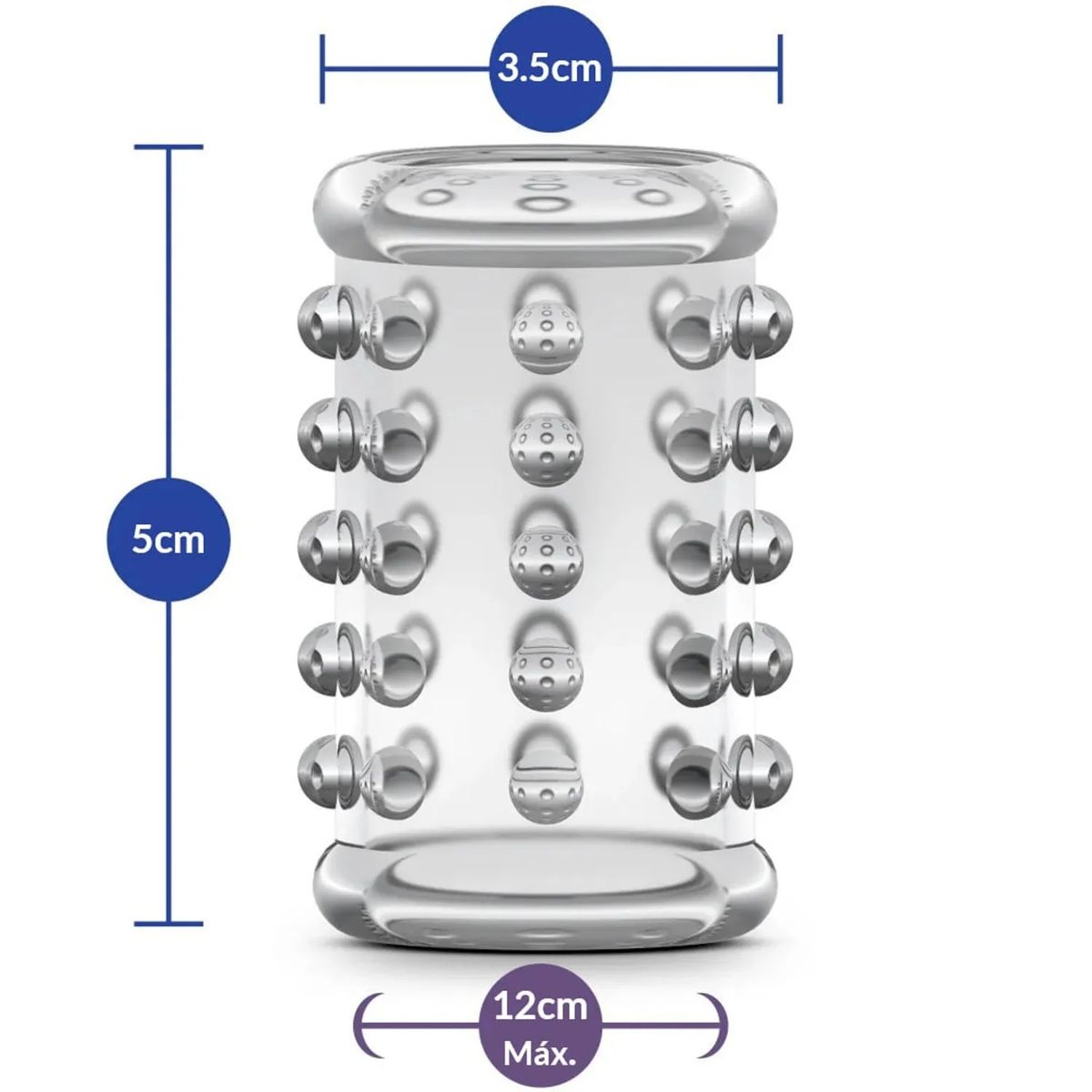 BLUSH - Funda Peneana Anillo Sexual Retardante Texturizado Stay Hard 02 Blush