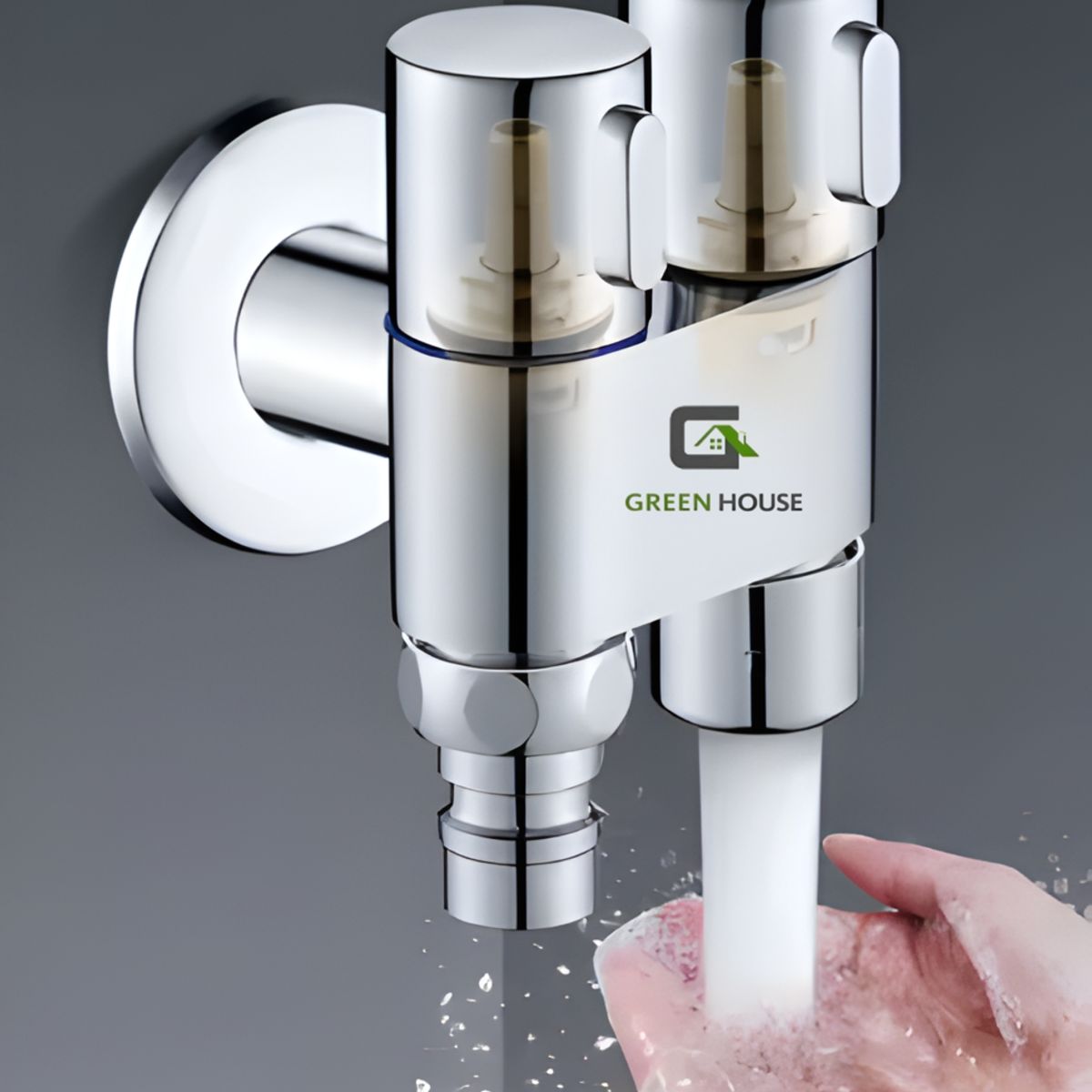 GENERICO - VALVULA  ACERO INOXIDABLE CROMADO SUS 304 DOBLE SALIDA DE AGUA