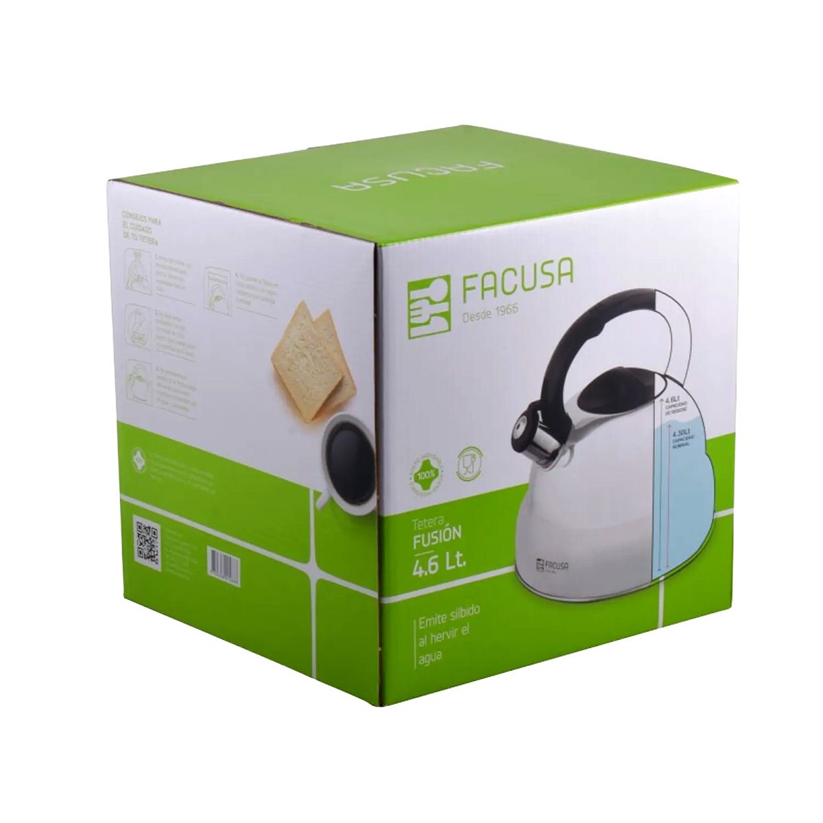 FACUSA - Tetera Facusa Acero Inoxidable 4.6 L Fusion