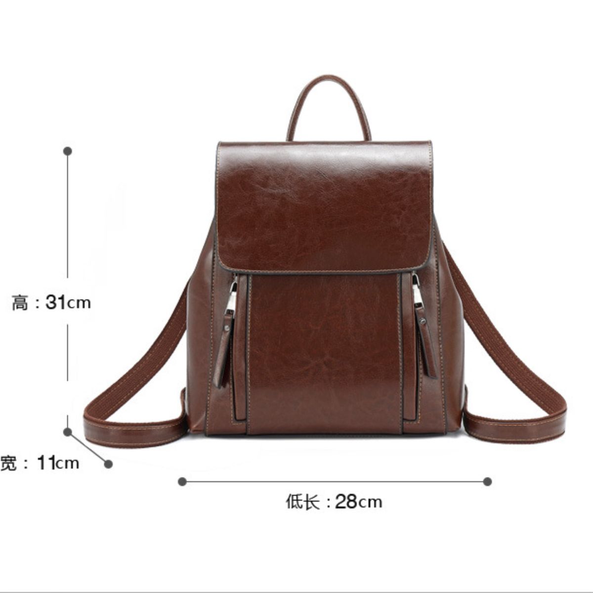 PUREPOWER - Mochilas De Piel Para Mujer Mochila Vintage