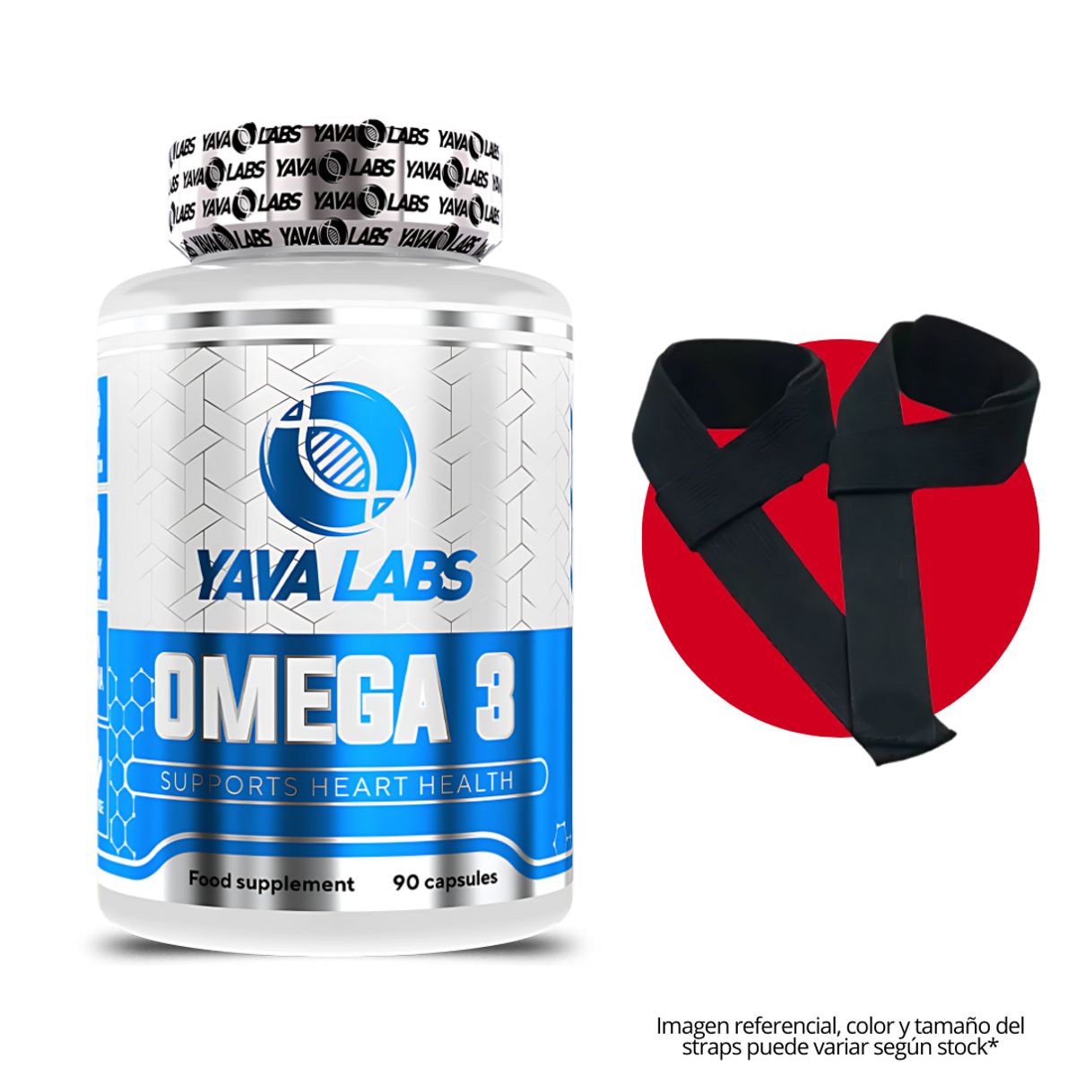 GENERICO - Omega 3 Yava Labs 1000 mg fish oil - 90 capsulas + Straps