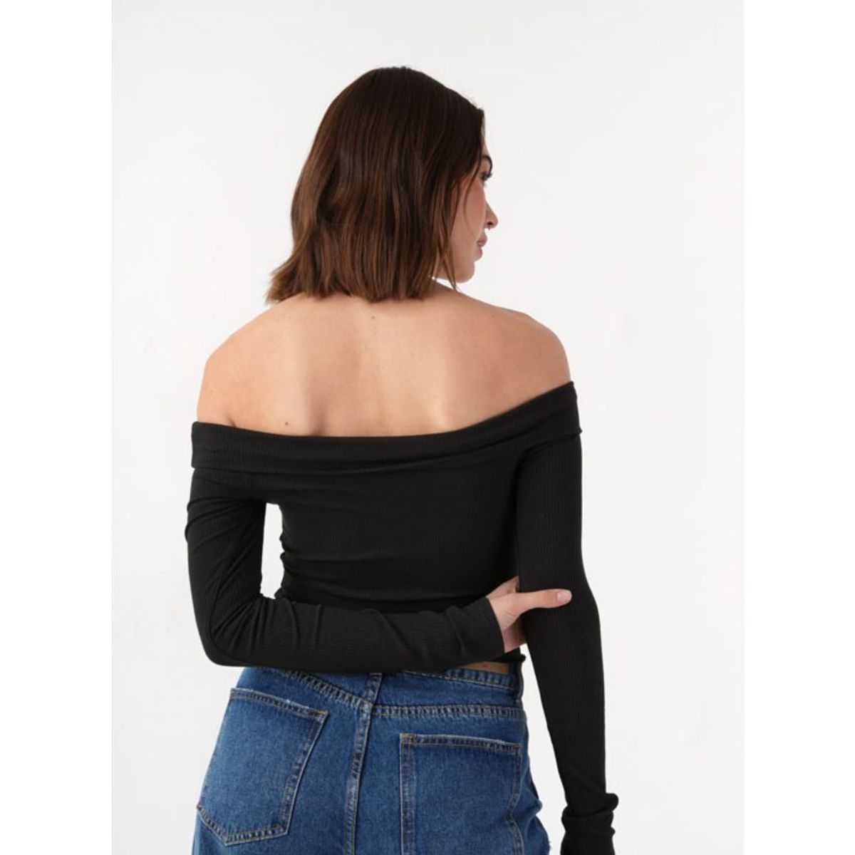 GENERICO - Polo Manga Larga Dama Cuello Estilo Rib