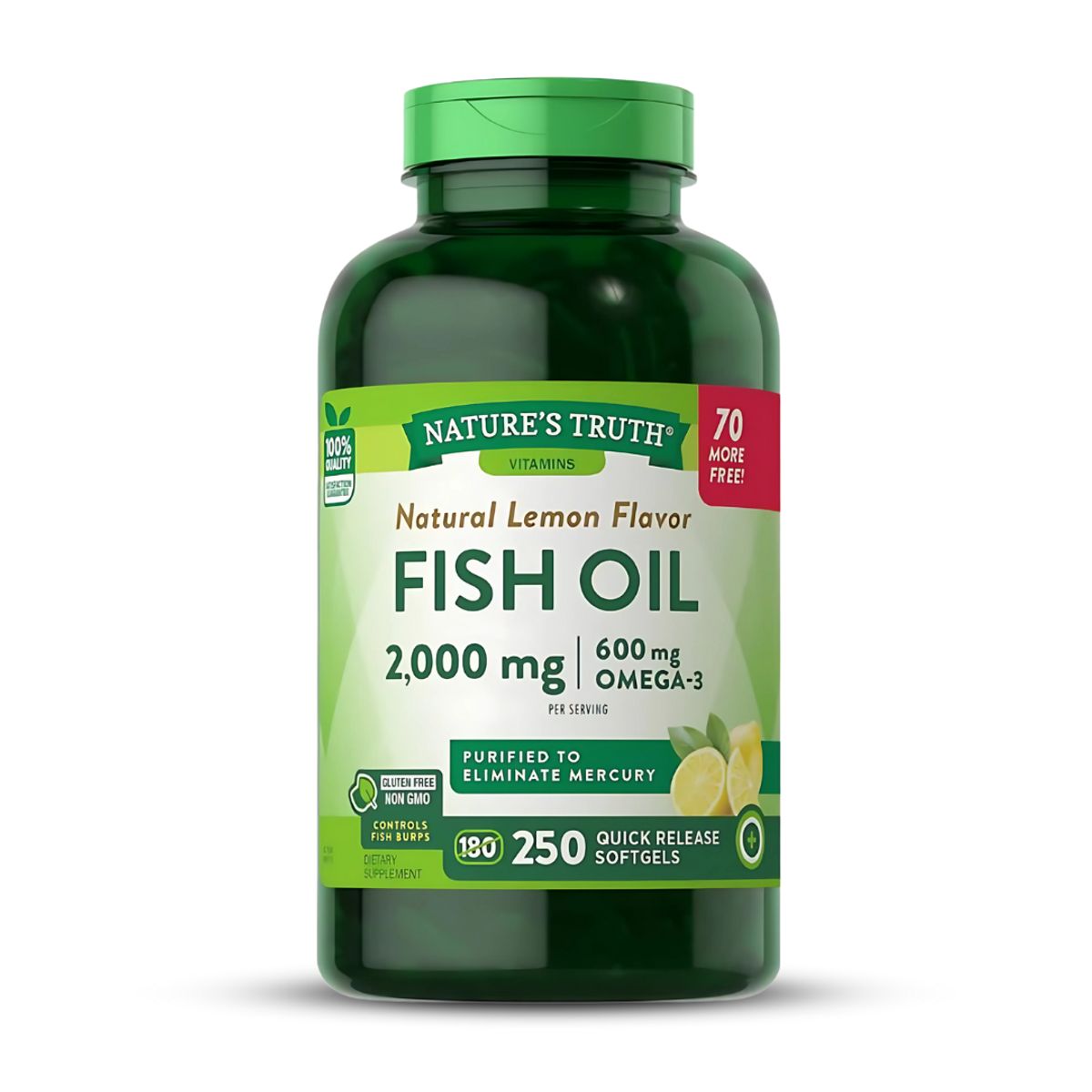 NATURE'S TRUTH - Omega 3 - 2000 MG Fish Oil Nature's Truth - 250 cápsulas