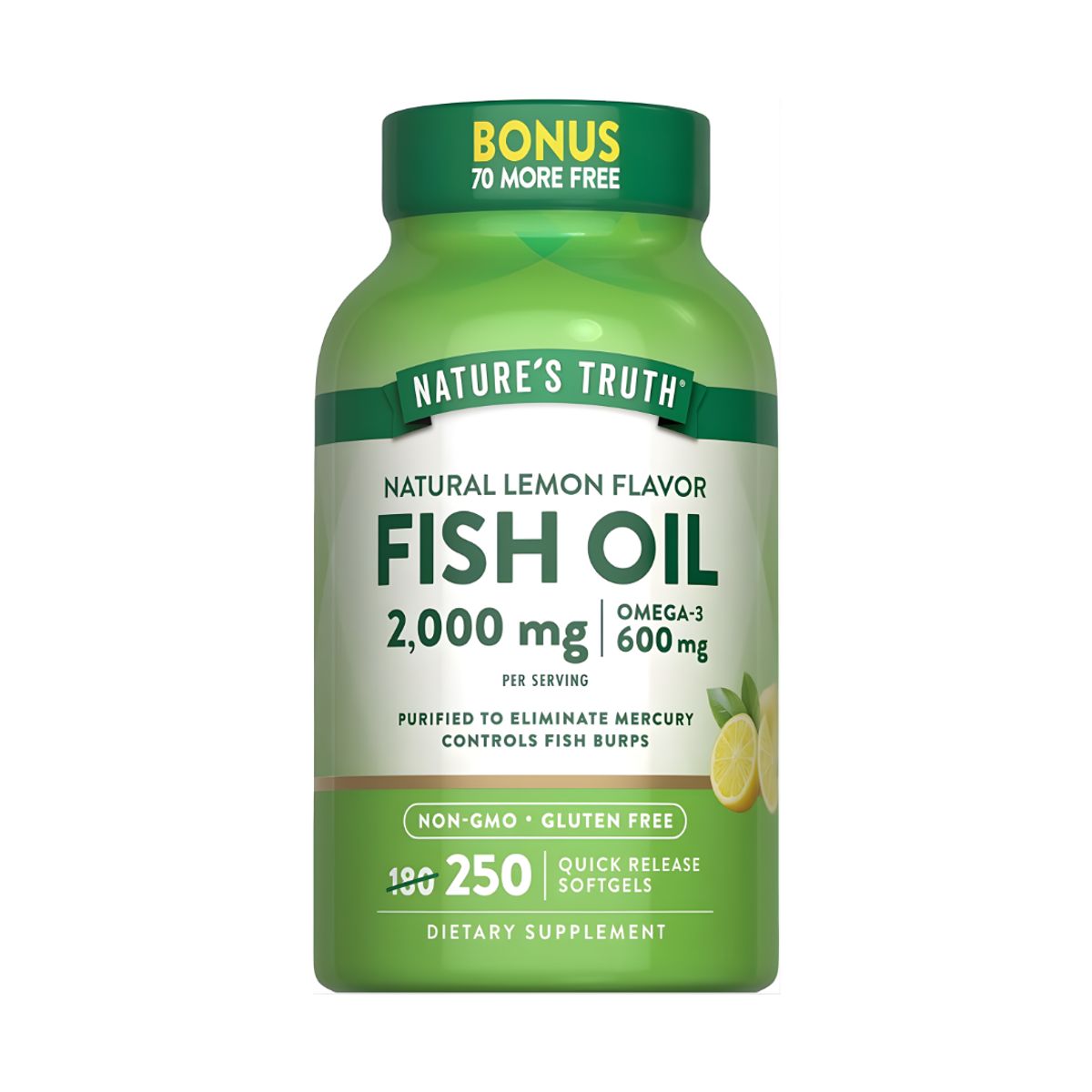 NATURE'S TRUTH - Fish Oil 2000mg Omega 3 - 250 Softgels Nature's Truth