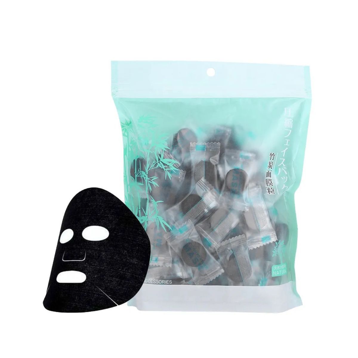 GENERICO - Mascarilla Facial Comprimida Carbón Activado x50 Pastillas