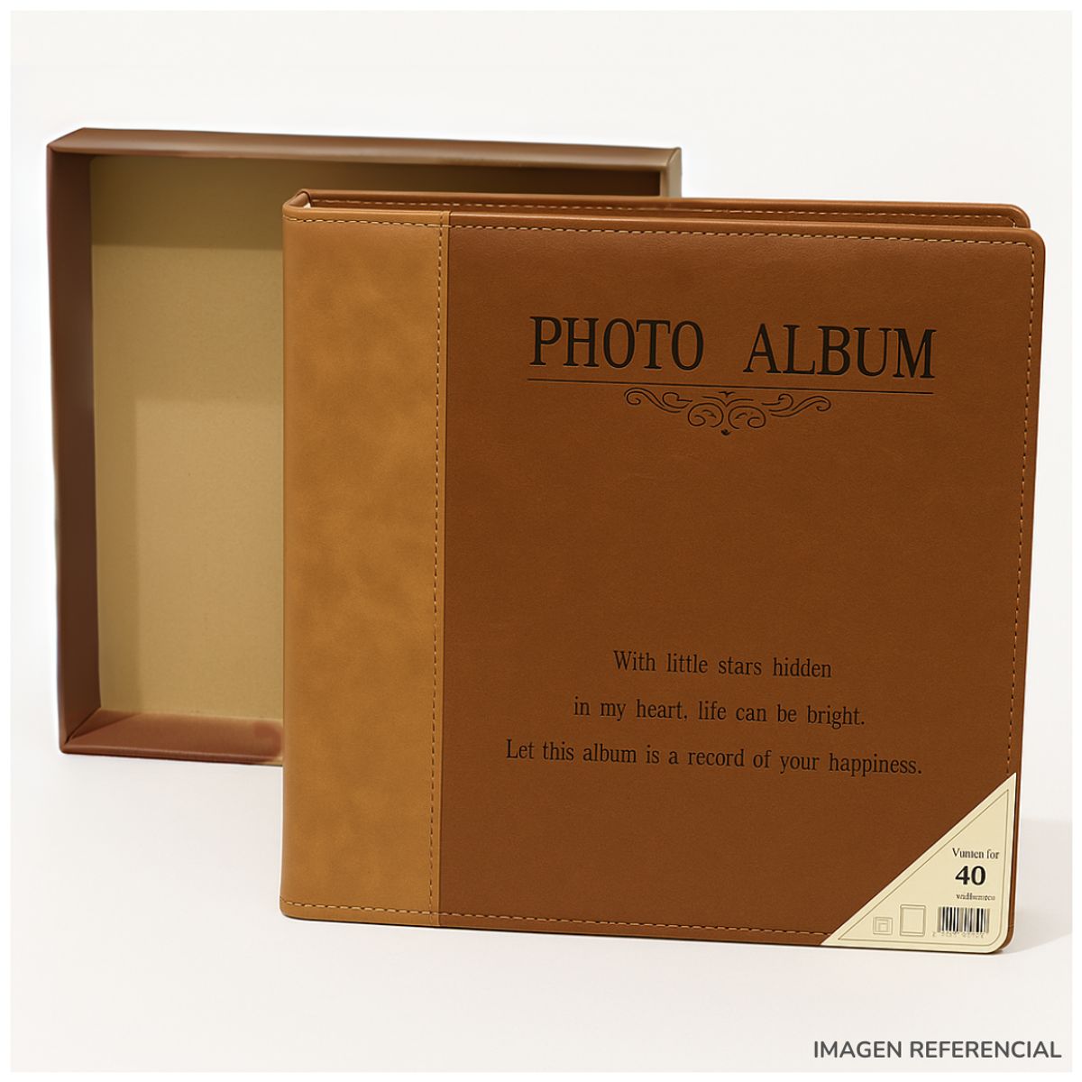 INSPIRA MARKET - Album de fotos 500 fotografías Cuero PU
