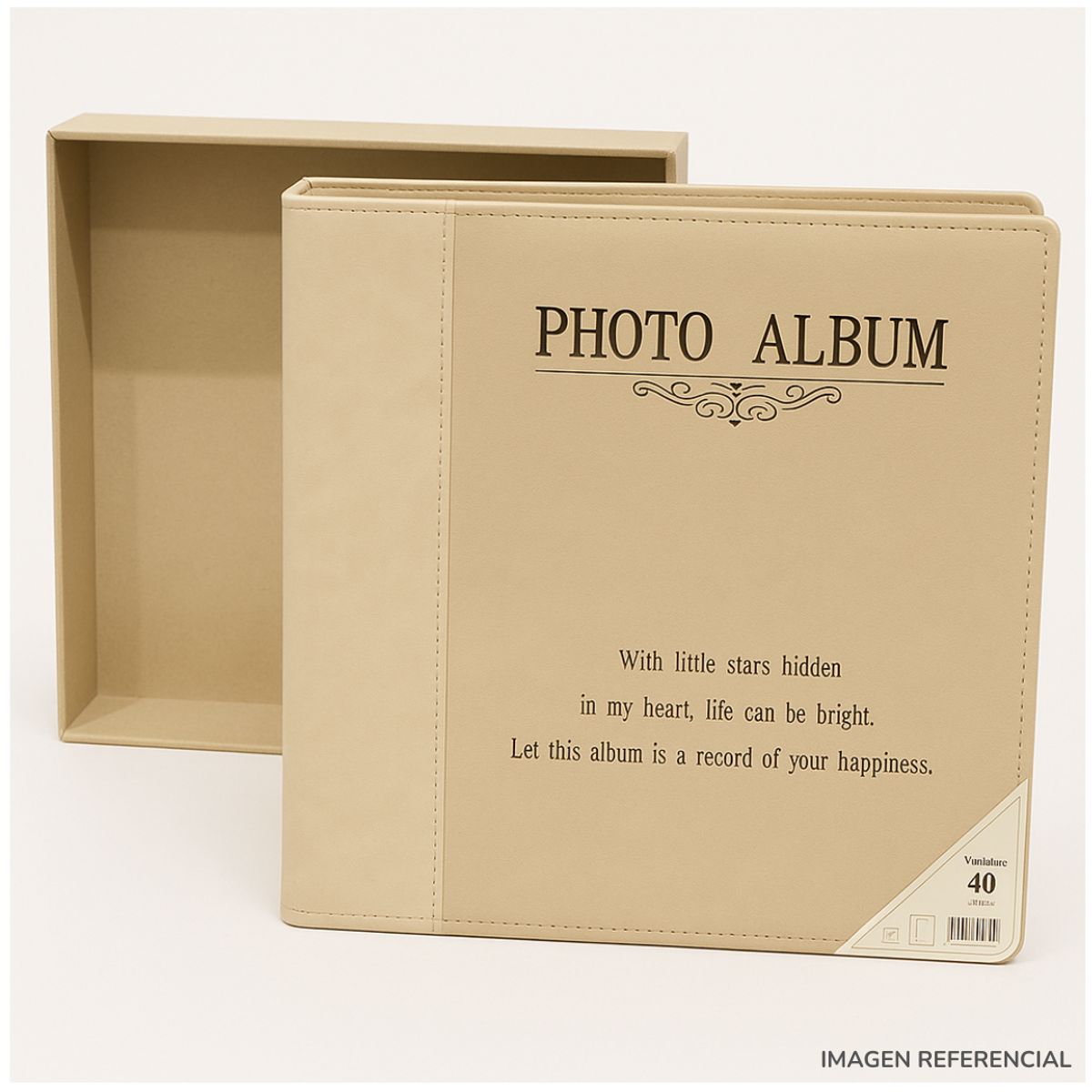 INSPIRA MARKET - Album de fotos 500 fotografías Cuero PU