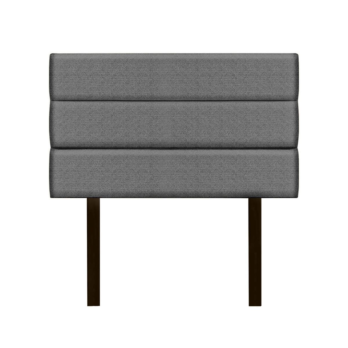 MUEBLES MACRUMO - Cama + Cabecera Moty con tela antifluida de Queen color Gris Oscuro