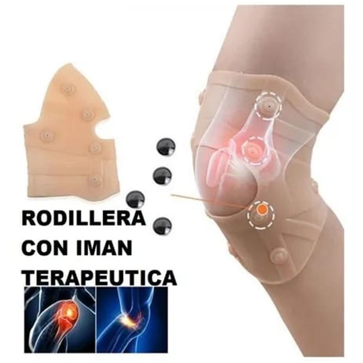 OEM - Rodillera Terapéutica con Imanes Mejora Circulación y Dolor
