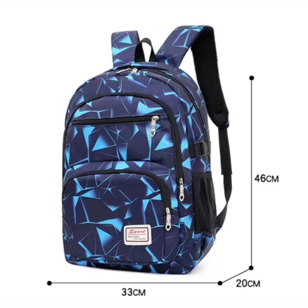 GENERICO - Mochila Escolar Moda 3 Piezas Gran Capacidad