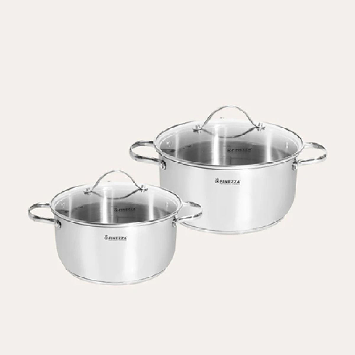 FINEZZA - Juego De Ollas de ACERO INOXIDABLE 8 Pzas FINEZZA