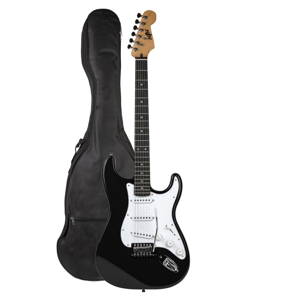 STS - Guitarra Eléctrica Stratocaster STS Negra - ST1 BK