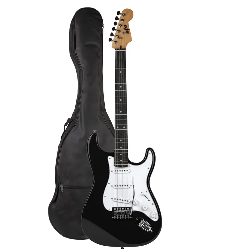 STS - Guitarra Eléctrica Stratocaster STS Negra - ST1 BK