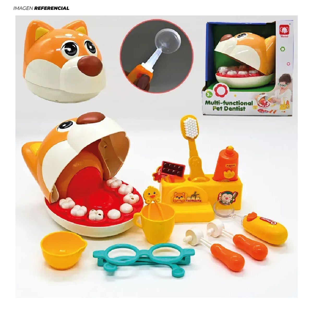 GENERICO - Kit de Juego de Dentista Divertido Perrito