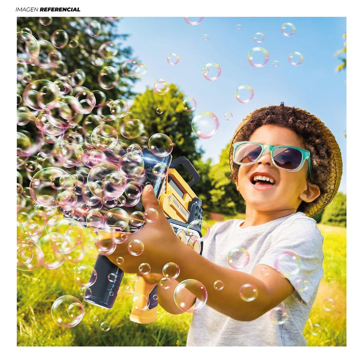 GENERICO - Juguete Burbujero Pistola Estilo Metralla