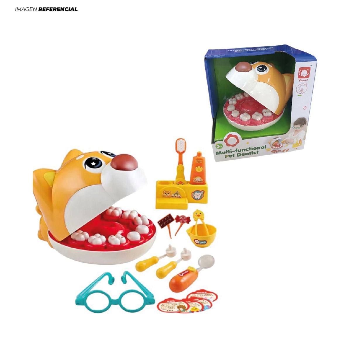 GENERICO - Kit de Juego de Dentista Divertido Perrito