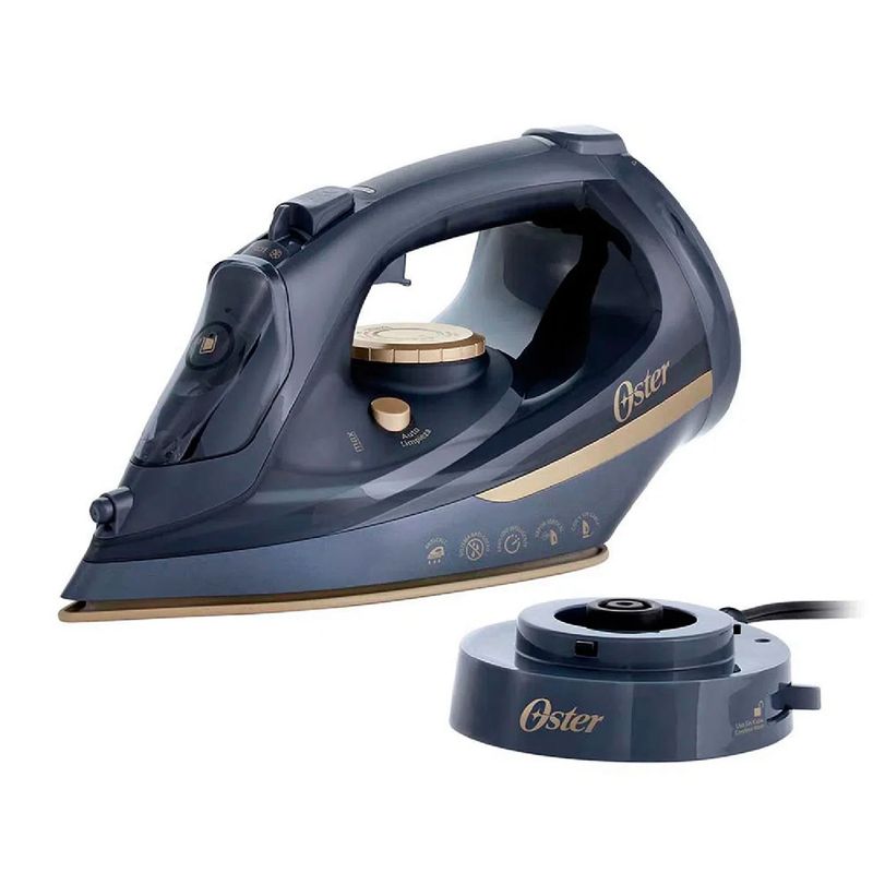 OSTER - Plancha de vapor inalámbrica Oster 2 en 1 con suela de cerámica GCSTCC5000