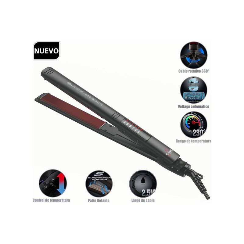 GAMA - Alisador elegance led bella tourmaline red ion BECHS0000002120