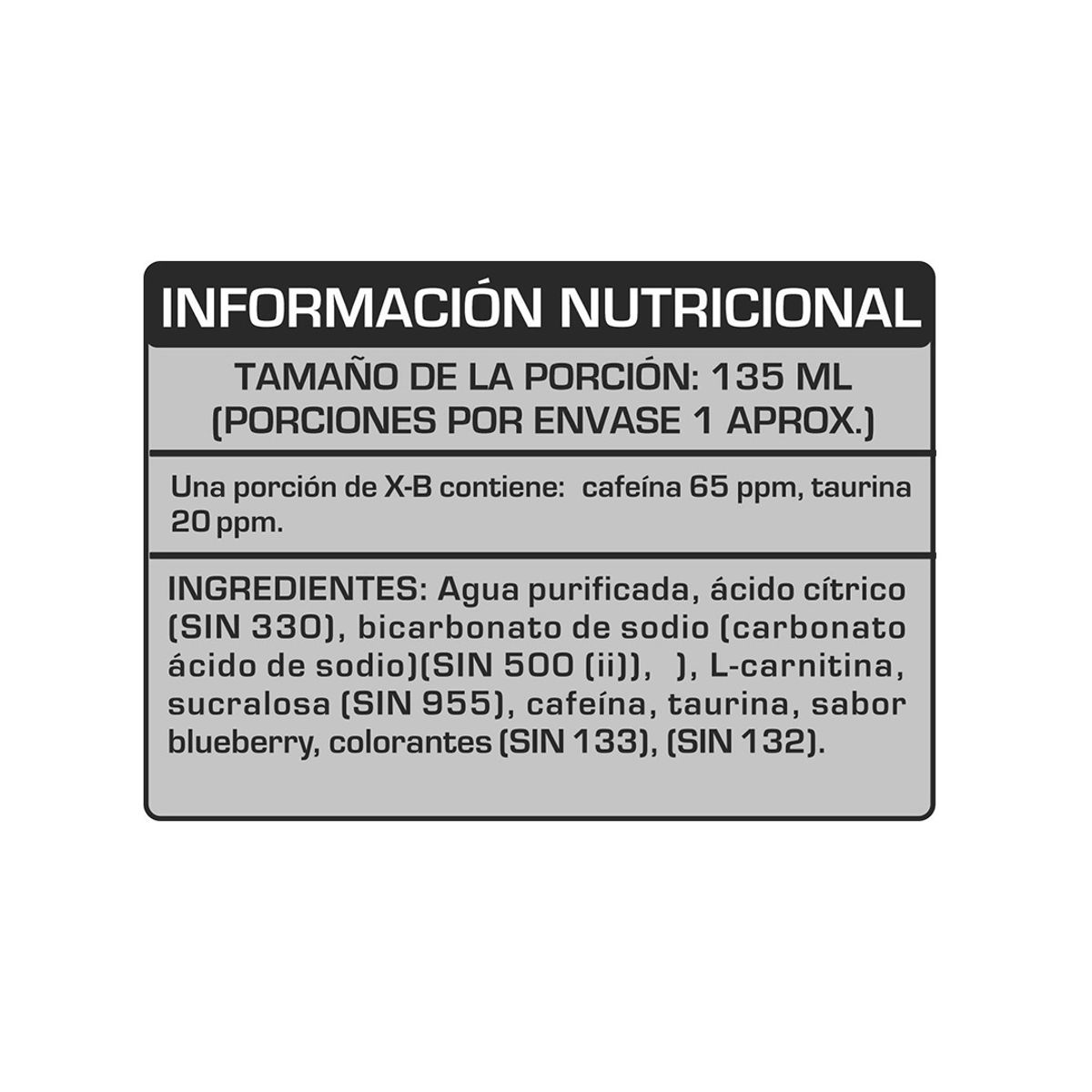 UNIVERSE NUTRITION - X-B PACK 30 UNIDADES BLUEBERRY