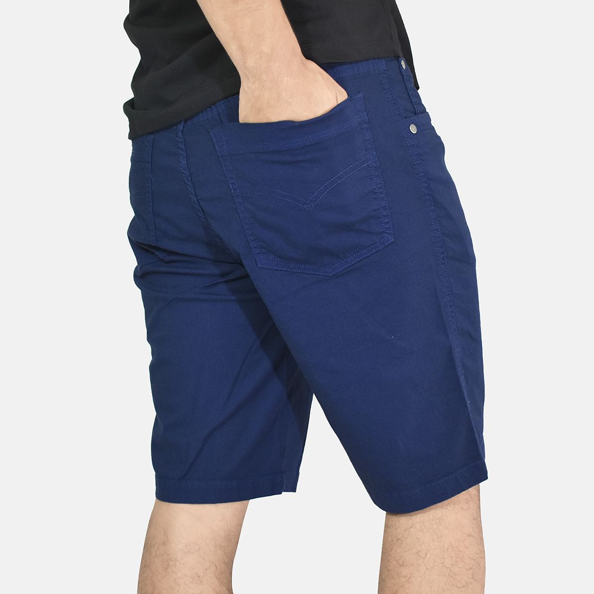 YONISTERS CLOTHING - Short Drill Clásico Yonisters Clothing Azul Acero