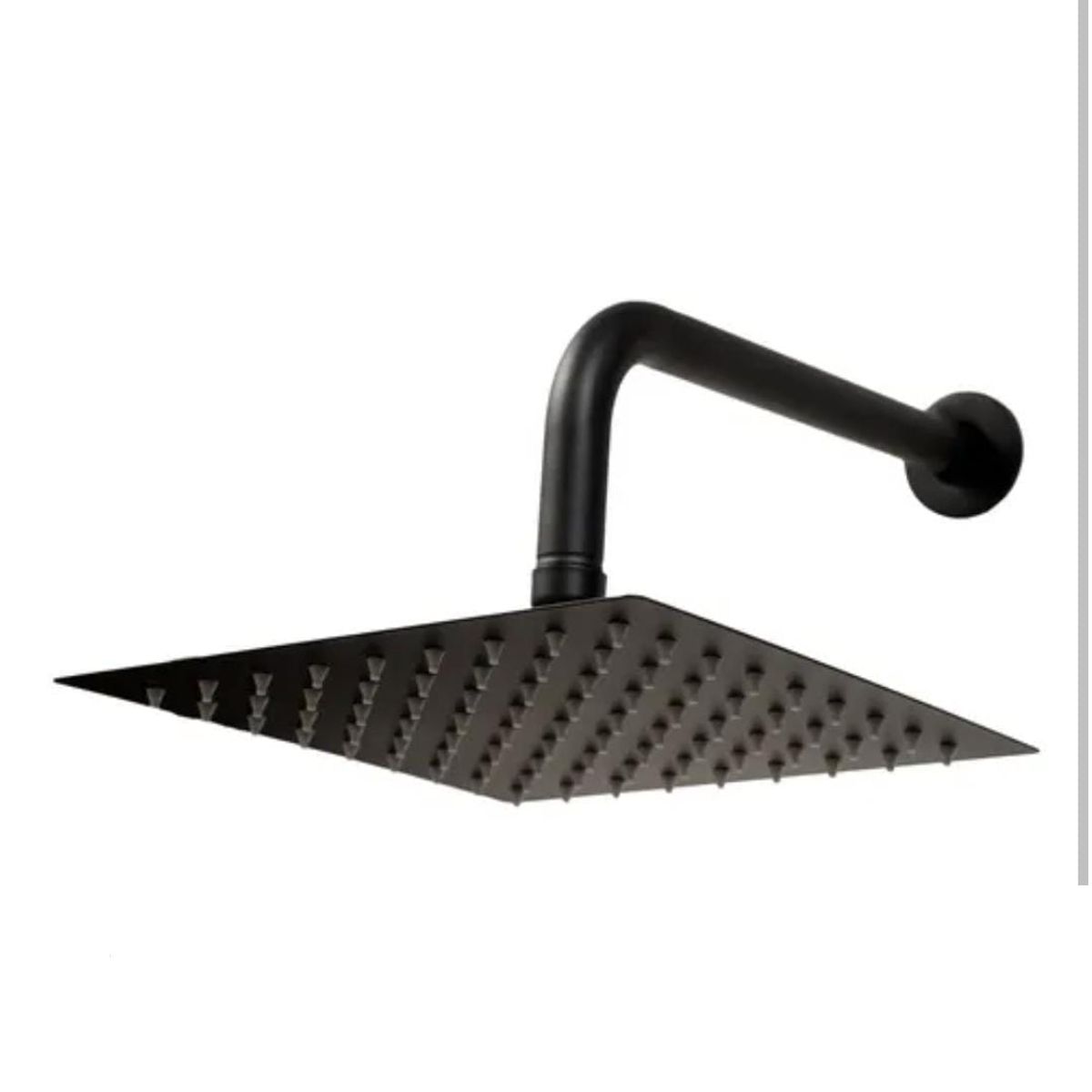 GENERICO - Ducha española cuadrada negra de 8 pulgadas