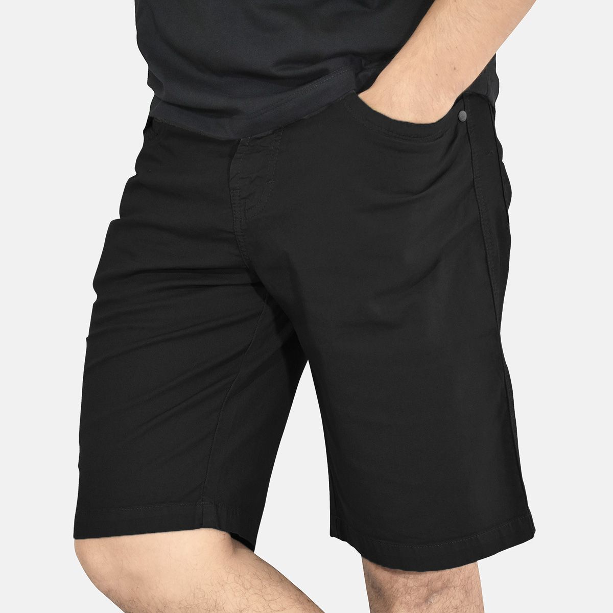 YONISTERS CLOTHING - Short Drill Clásico Yonisters Clothing Negro