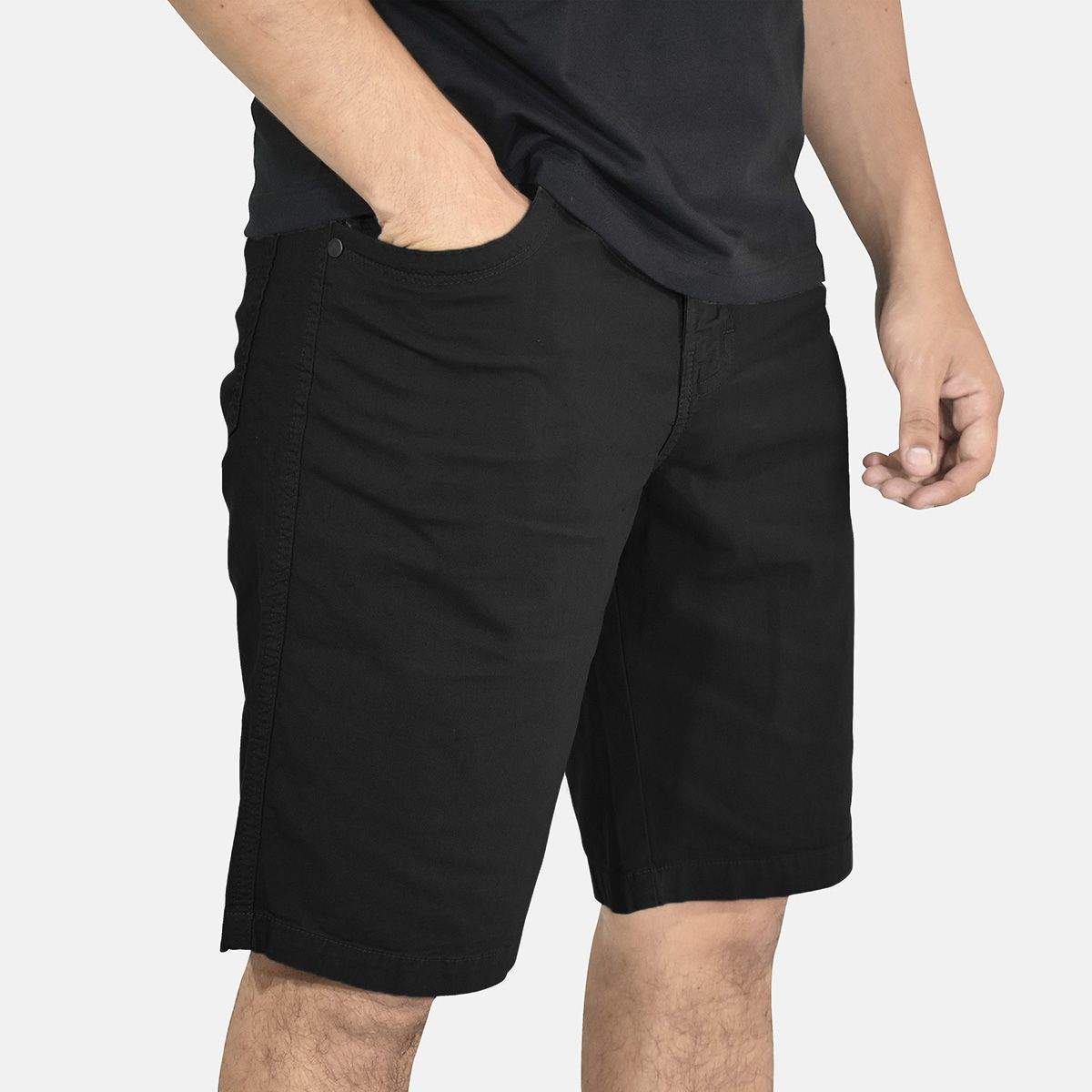 YONISTERS CLOTHING - Short Drill Clásico Yonisters Clothing Negro