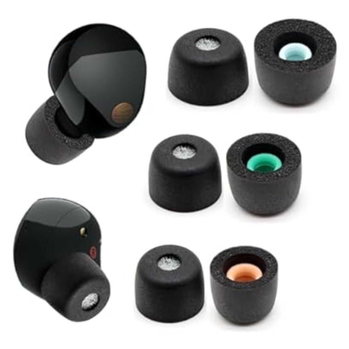 GENERICO - Almohadillas compatible con Sony Wf-1000x m5  Negro (SML)