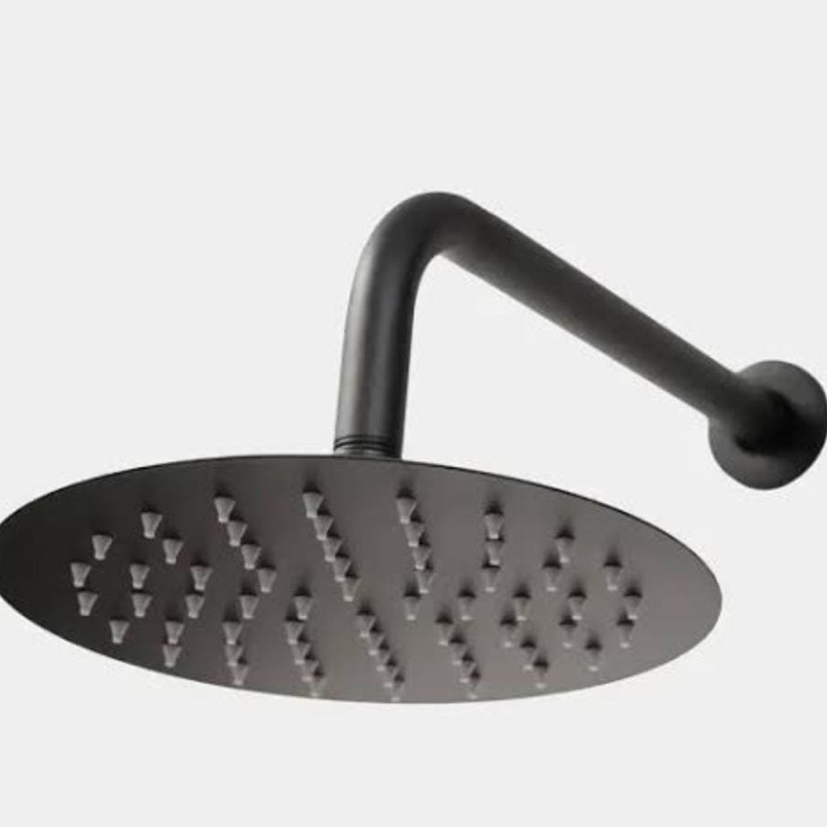 GENERICO - Ducha española negra redonda de 8 pulgadas