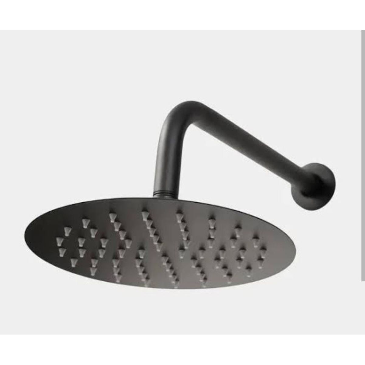 GENERICO - Ducha española negra redonda de 8 pulgadas