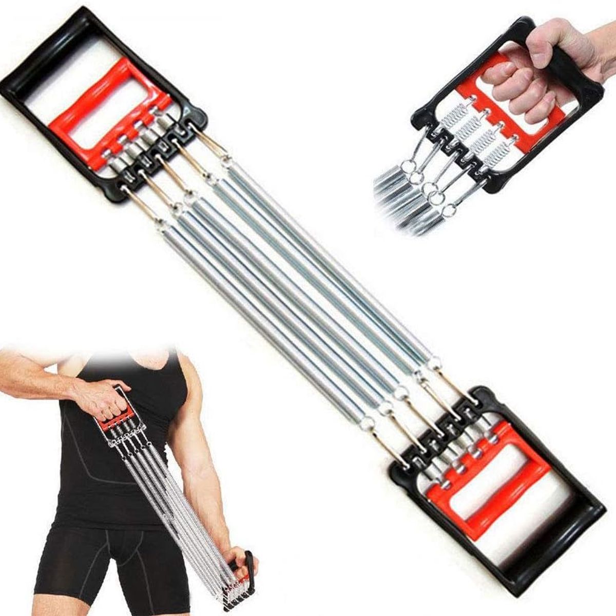 OEM - Expansor de Fuerza para Pecho y Brazos con Barra y Agarres