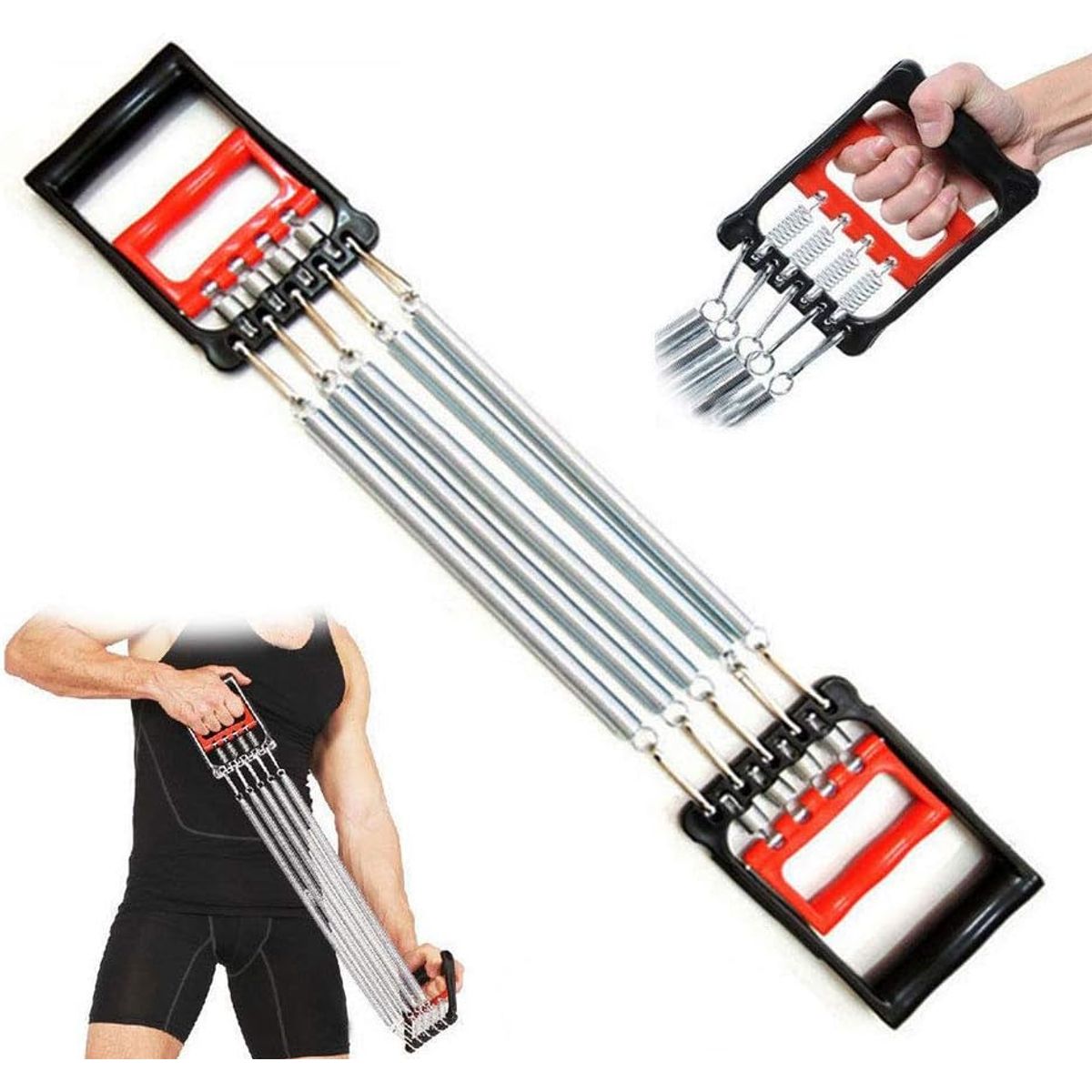 OEM - Expansor de Fuerza para Pecho y Brazos con Barra y Agarres